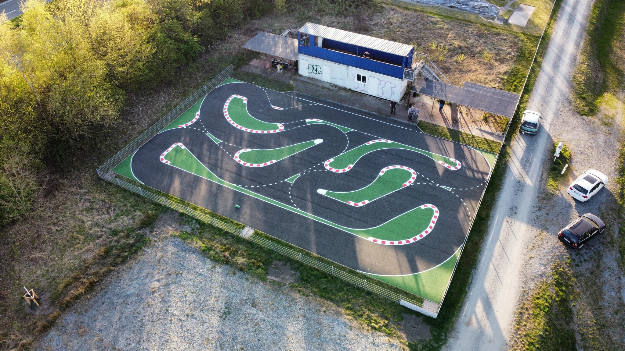 Unsere Außenstrecke – Blick auf die Rennbahn